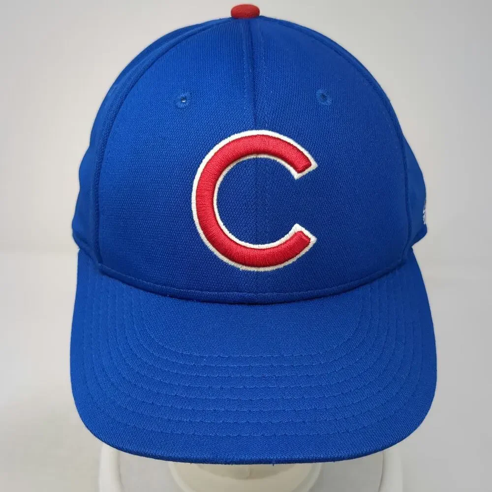 OC Sports Baseball Cap Blue XL MLB Chicago Cubs Performance Mesh Stretch Hat